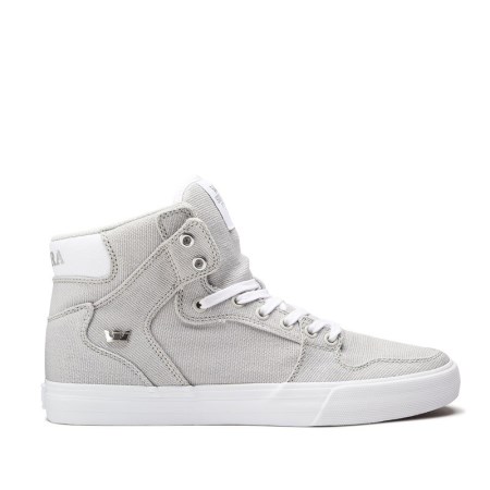 Supra Vaider Mens High Tops Shoes Grey UK 37MFC